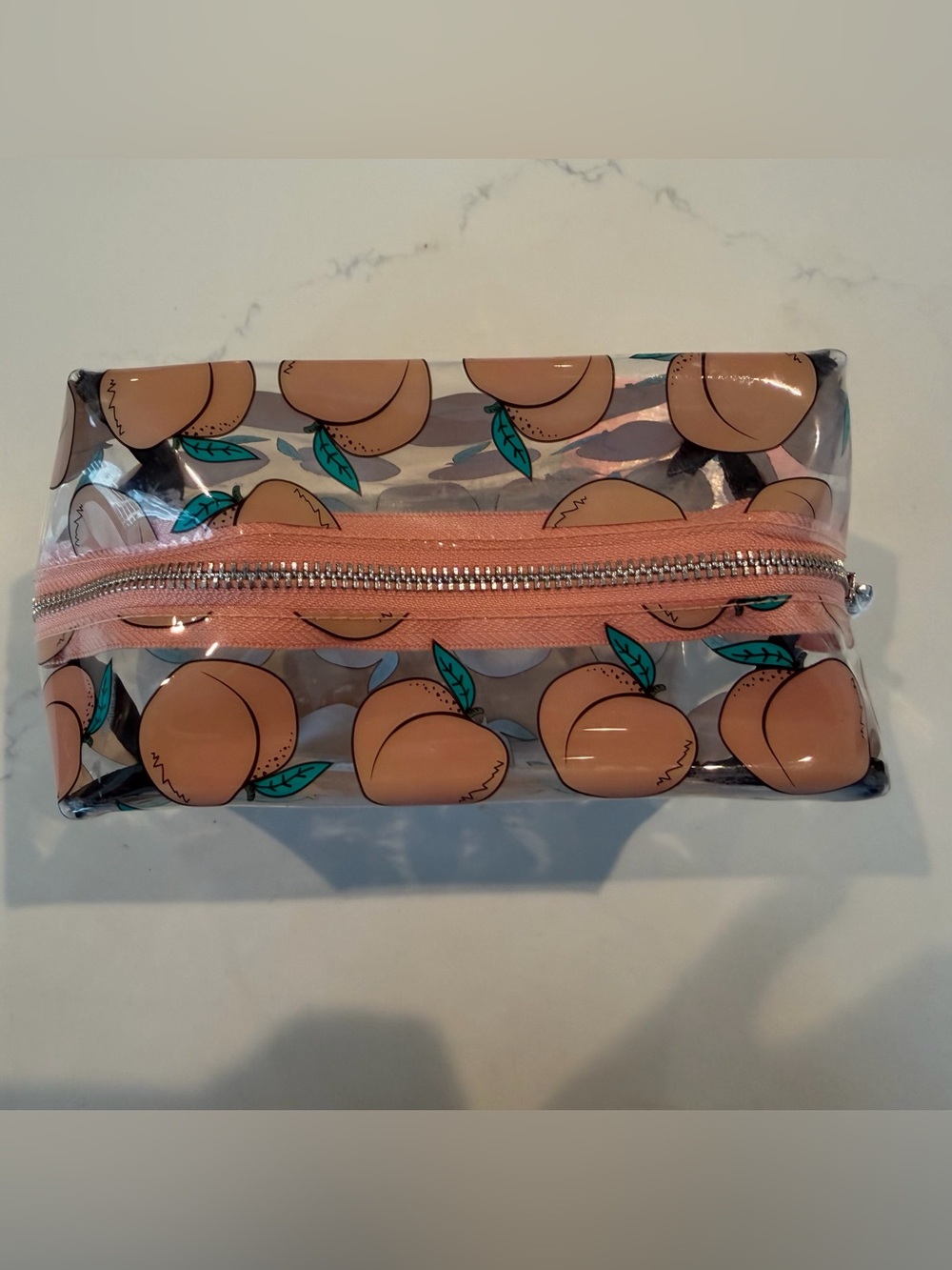 Skinny Dip Peach Print Cosmetic Bag